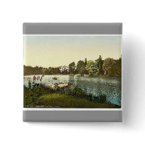Lake in public garden, Karlsruhe, Baden, Germany m Pins