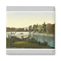 Lake in public garden, Karlsruhe, Baden, Germany m Magnets