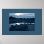 Lake Kanieris Latvia at night Poster