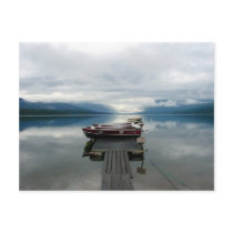 Lake McDonald Boat Dock postcards by TekArt Lake McDonald Boat Dock postcards