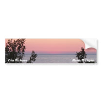 Lake Michigan Bumper Sticker bumper stickers by jasminesphotography Lake Michigan Bumper Sticker bumper stickers