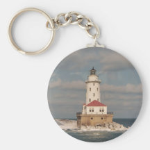 Lake Michigan Lighthouse Keychain