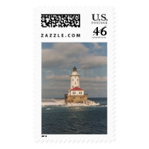 Lake Michigan Lighthouse Stamp