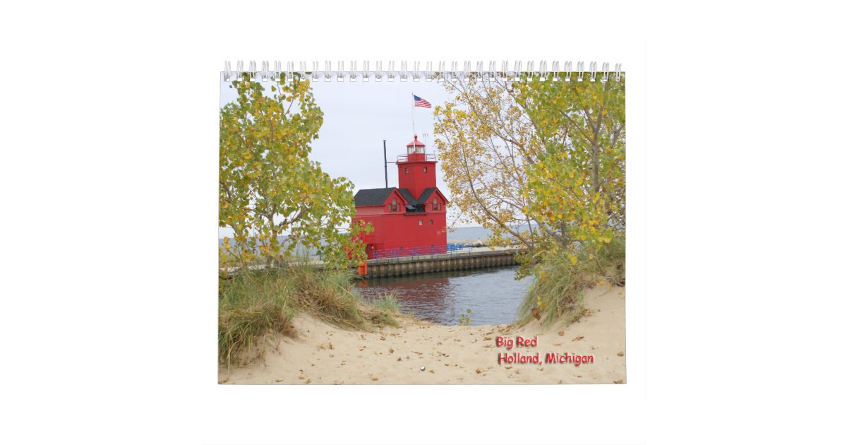 Lake Michigan Lighthouses Calendar Zazzle Lake Michigan Lighthouses Calendar Zazzle