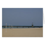 Lake Michigan Shores Beacon Light Greeting Cards