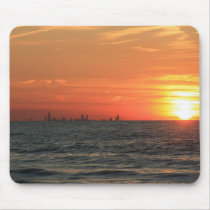 Lake Michigan Sunset 1 mousepads