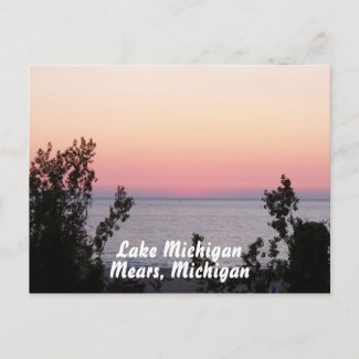 Lake Michigan Sunset Postcard postcard