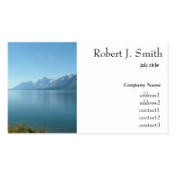 Lake, mountain and blue sky personal business card