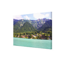 Lake mountain view in Swiss canvas prints