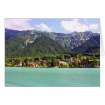 Lake mountain view in Swiss cards