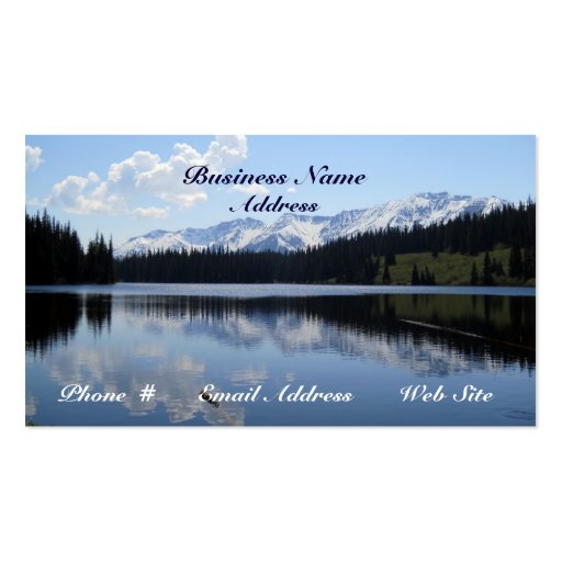 Lake  Mountains Scenic  Beauty Business Cards (front side)
