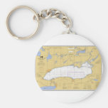 Lake Ontario Nautical Chart Key Chain