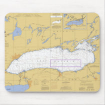 Lake Ontario Nautical Chart mousepads by sailorpatp Lake Ontario Nautical Chart mousepads