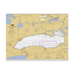 Lake Ontario Nautical Chart Postcards