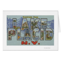 Lake Placid, New York - Large Letter Scenes Cards