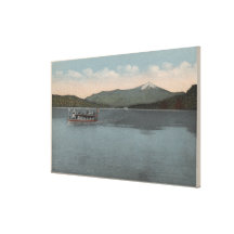 Lake Placid, NY - View of Steamer Doris Stretched Canvas Print