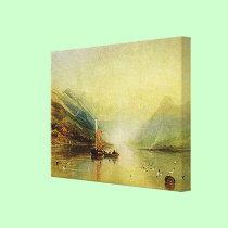 Lake Scene Wrapped Canvas Print canvas prints