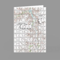 Lake Scott Map Greeting Card cards