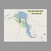 Lake Scott State Park Map postcards by wksimages Lake Scott State Park Map postcards