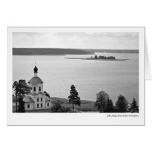 Lake Seliger from Nilov Monastery Card