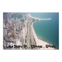 Lake Shore Dr. , Chicago , Illiinois posters