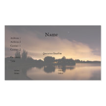 Lake Skyline at Night 1 Business Card