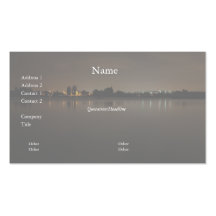 Lake Skyline at Night 2 Business Card