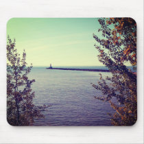 Lake Superior Break Wall mousepads