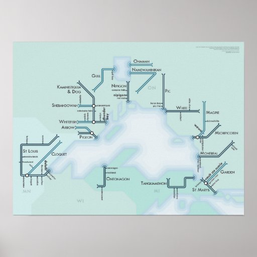 Lake Superior River Systems Print