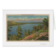 Lake Tahoe, CA - Fallen Leaf Lake and Lake Tahoe Card