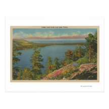 Lake Tahoe, CA - Fallen Leaf Lake and Lake Tahoe Postcards