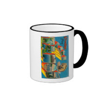 Lake Tahoe, California - Large Letter Scenes Mugs
