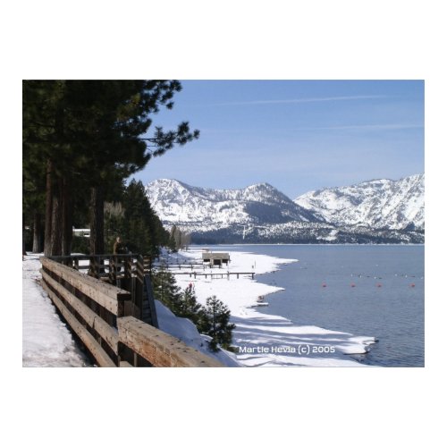 Lake Tahoe in Snow print