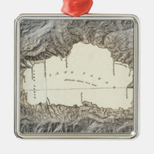 Lake Tahoe map Christmas Tree Ornament