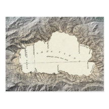 Lake Tahoe map Postcard