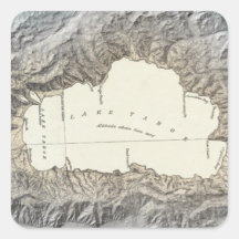 Lake Tahoe map Square Sticker