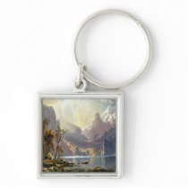 Lake Tahoe painting Nevada art by Albert Bierstadt Key Chains