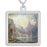 Lake Tahoe painting Nevada art by Albert Bierstadt Custom Necklace