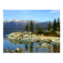 Lake Tahoe Reflection and Range Postcard