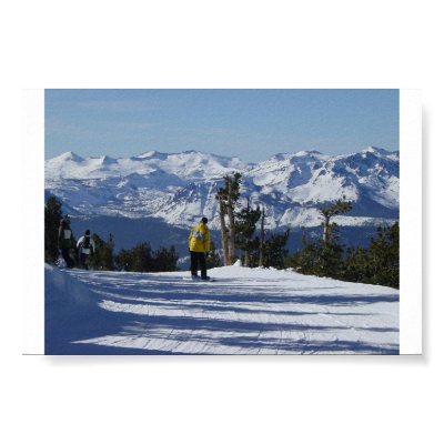Lake Tahoe Snowboarding Print by bayernmunich123