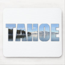 Lake Tahoe Text Mousepad