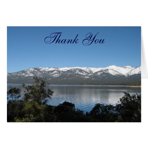 Lake Tahoe Thank You Card Zazzle