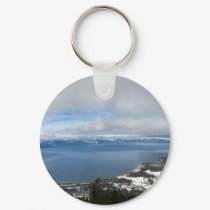 Lake Tahoe Winter Panorama keychains by goldenangelphoto Lake Tahoe Winter Panorama keychains