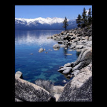 Lake Tahoe Winter Still water 2 posters