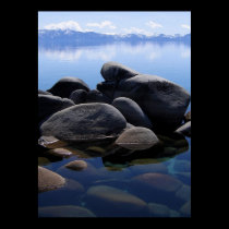 Lake Tahoe Winter Still water posters