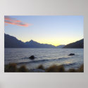 Lake Wakatipu at Sunset, Queenstown, NZ posters