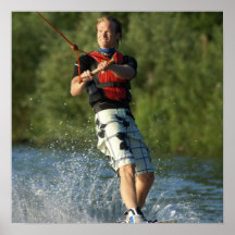 Lake Wakeboarder Poster
