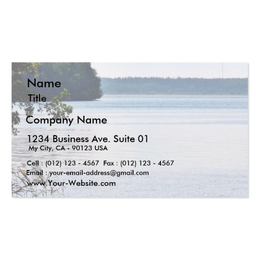 Lake Water On Wind Business Cards (front side)