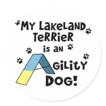 Lakeland Terrier Agility Dog stickers by MenagerieMayhem Lakeland Terrier Agility Dog stickers