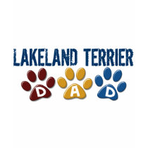 LAKELAND TERRIER Dad Paw Print 1 t-shirts by poochloverstuff LAKELAND TERRIER Dad Paw Print 1 t-shirts